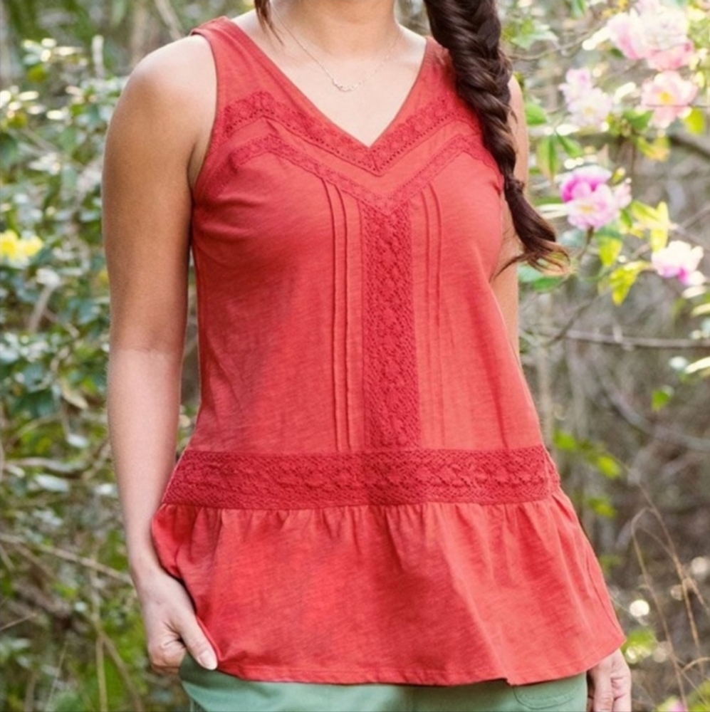 NEW Matilda Jane Fond Memories Tank XL Top Cotton Lace